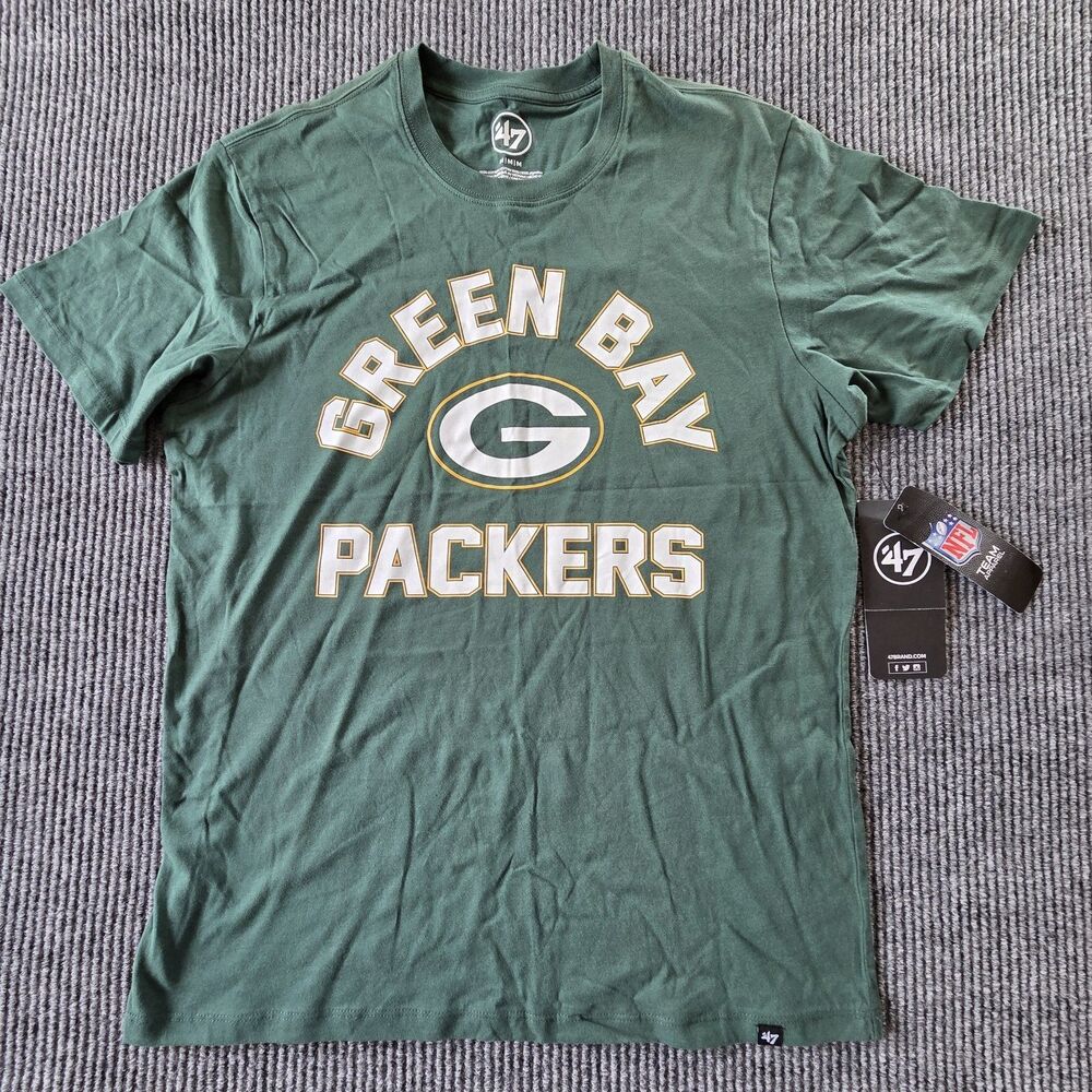 '47 Brand T-Shirt Men M Green Bay Packers Graphic Green NWT